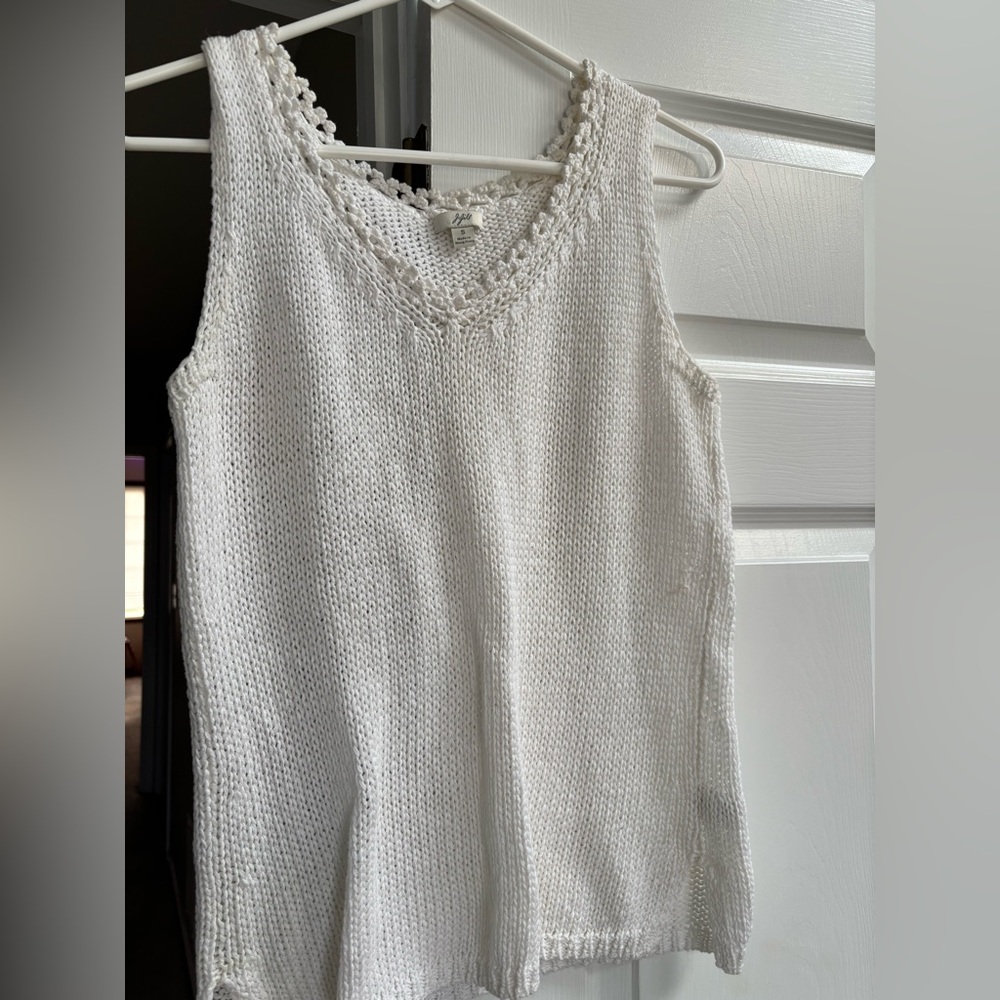 White Crochet Cami Tank!